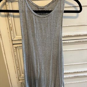 American Eagle Outfitters Black and White Striped Tank Top